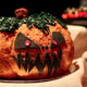 Jack-o-lantern cake